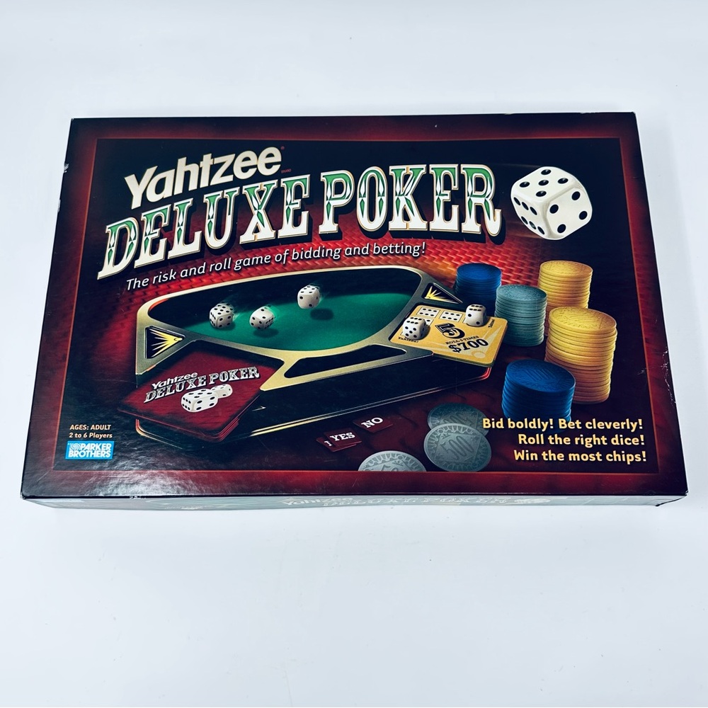 Yahtzee Deluxe Poker Dice Board Game 2005 Bags Sealed Read Description